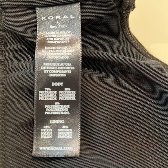 KORAL ACTIVEWEAR WOMEN’S SPORT BRA BLACK & RED / S - Picture 4 of 5